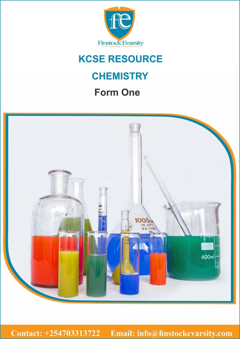 Chemistry Form One Textbook Hard Copy - Finstock Evarsity Resources