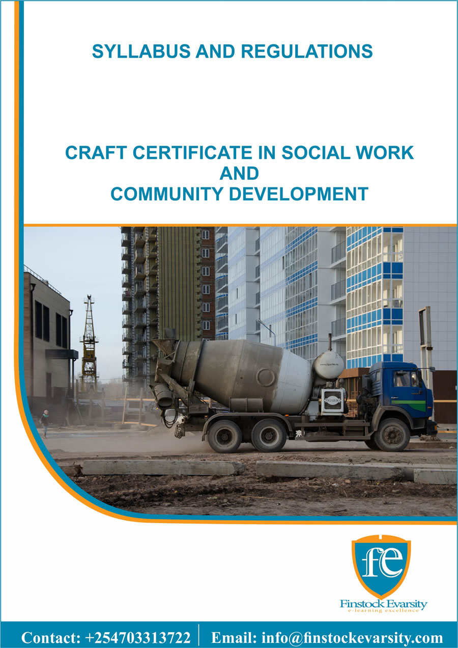 Curriculum for Craft Certificate in Social Work and Community ...