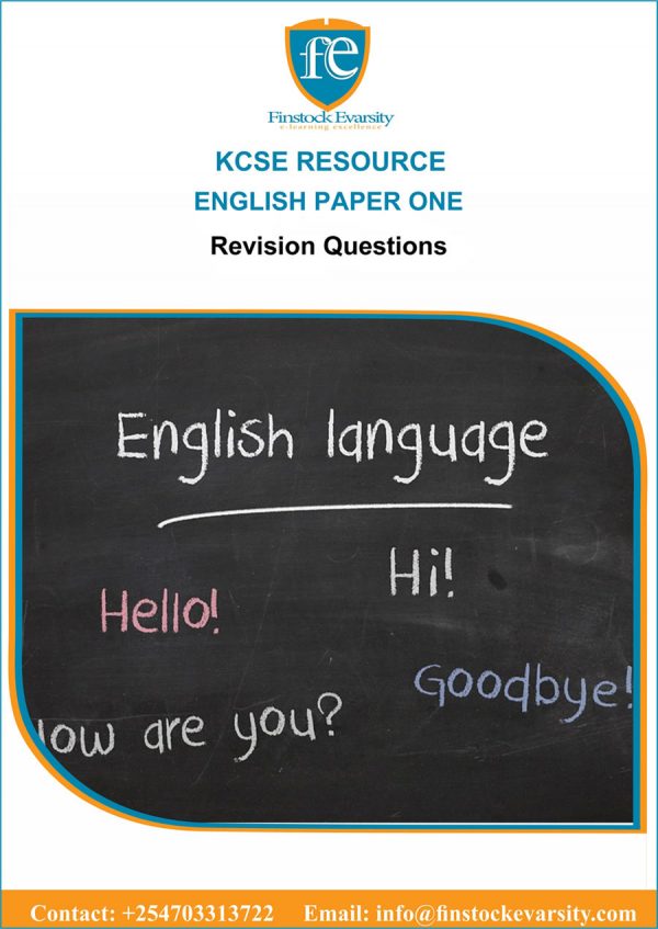 English Paper One Revision Questions And Answers