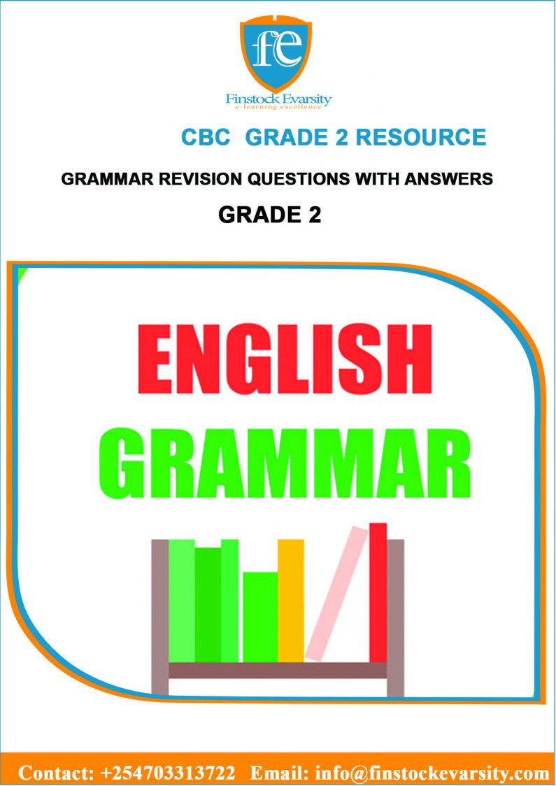 ENGLISH GRAMMAR GRADE 2 QUESTIONS WITH ANSWERS SET 9 - Finstock ...