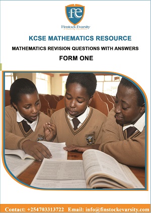 Mathematics Form One Questions With Answers Set 1 - Finstock Evarsity ...