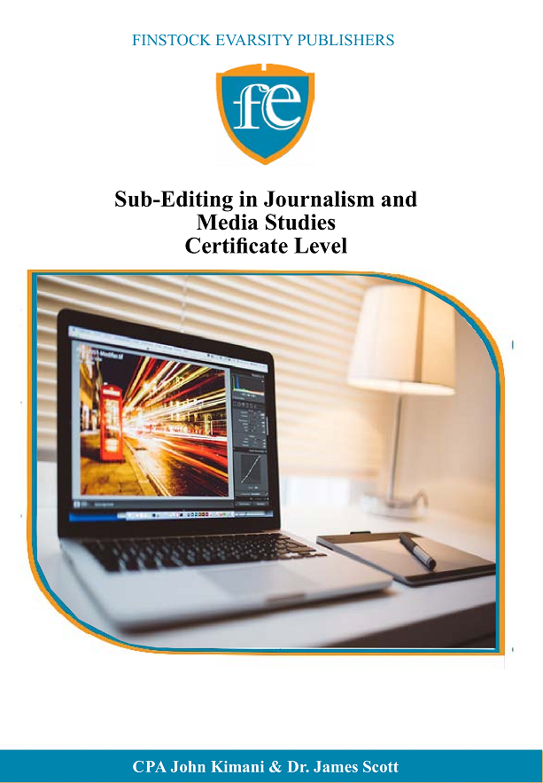 SubEditing in Journalism and Media Studies Certificate Level Finstock Evarsity Resources